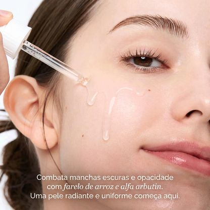 Serum para combate de manchas escuras: Arroz + Alfa-Arbutina